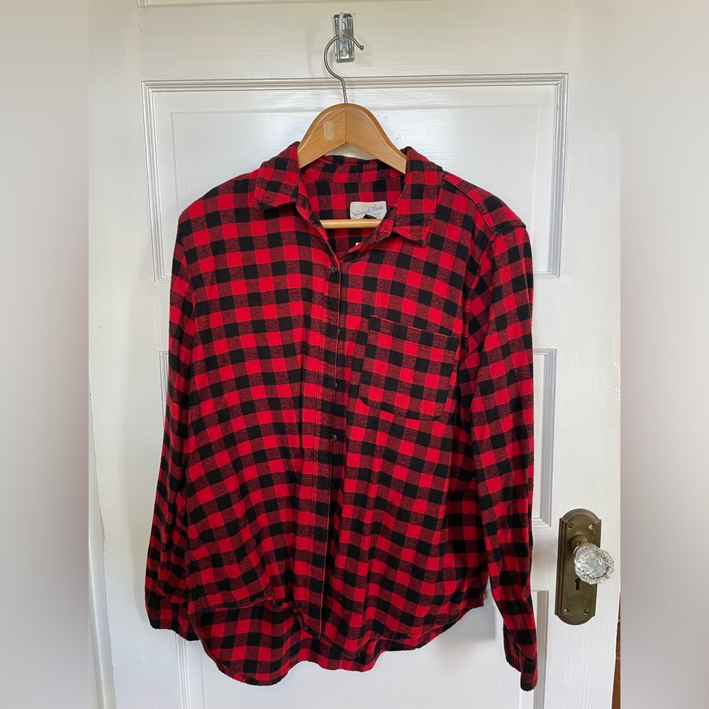 Buffalo Plaid Flannel Shirt 🦞🌲🐻